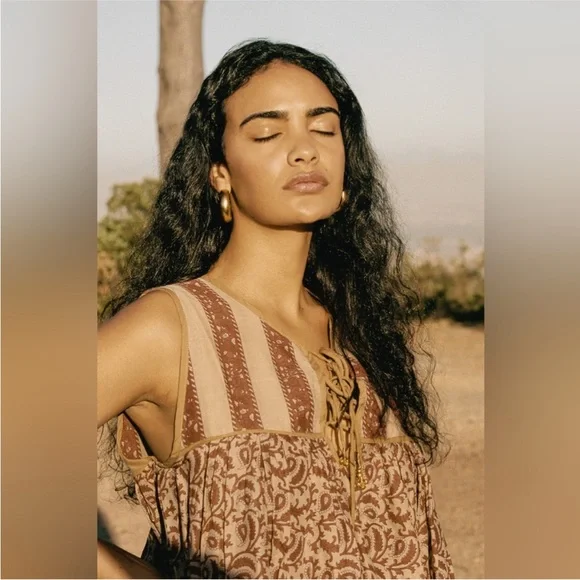 Daughters of India Maxi Dress - Brown and Purple - Picture 9 of 10